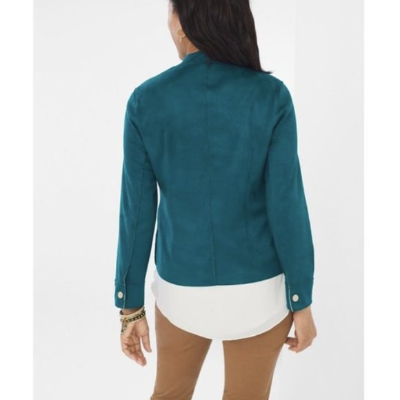 Chico's Double Face Sueded Jacket Size 0 (4) - Picture 2 of 11